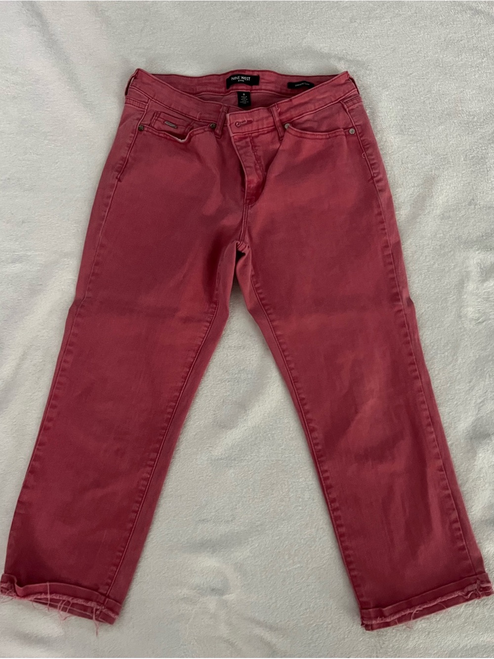 Nine West Dusty Rose Cropped Straight Jeans